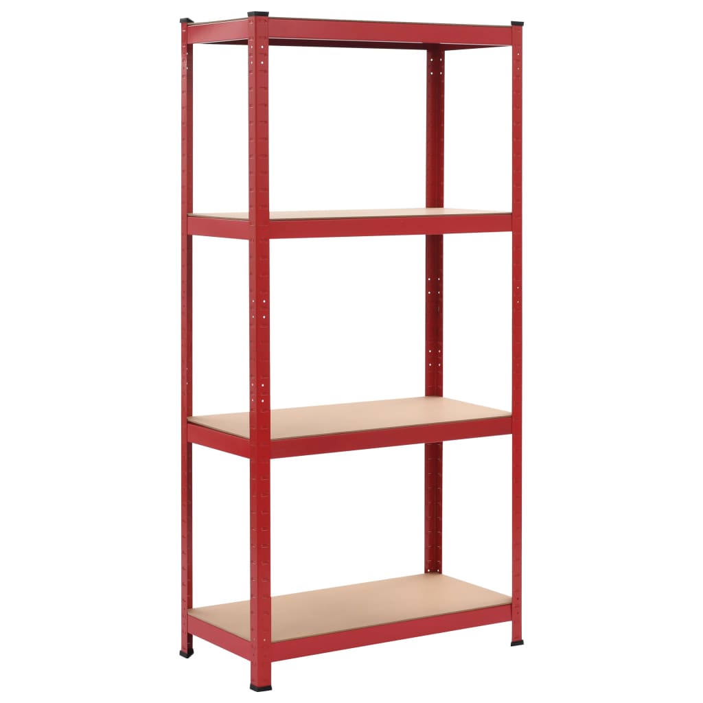 Berkfield Storage Shelf Red 80x40x160 cm Steel and MDF
