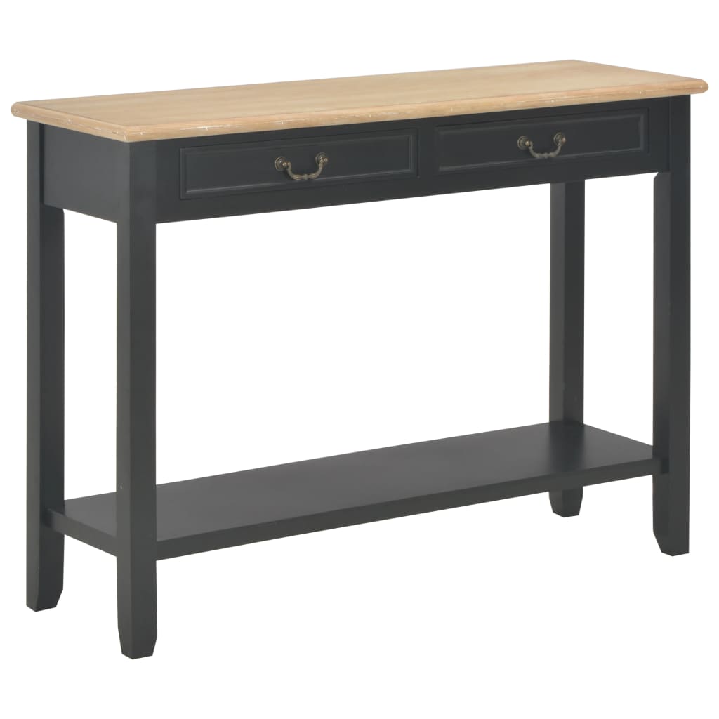 Berkfield Console Table Black 110x35x80 cm Wood
