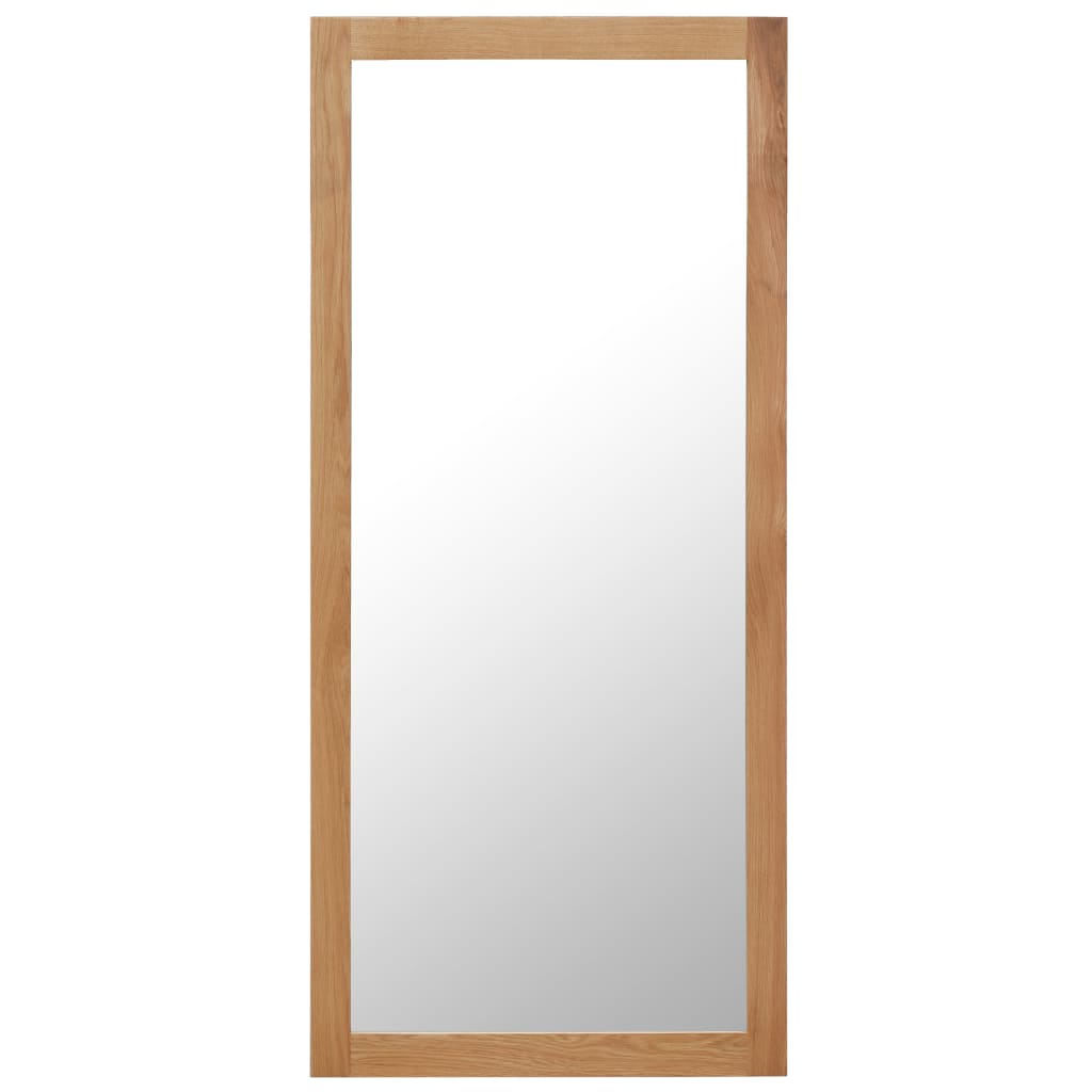 Berkfield Mirror 50x140 cm Solid Oak Wood