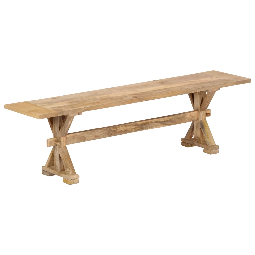 Berkfield Hall Bench 160x35x45 cm Solid Mango Wood