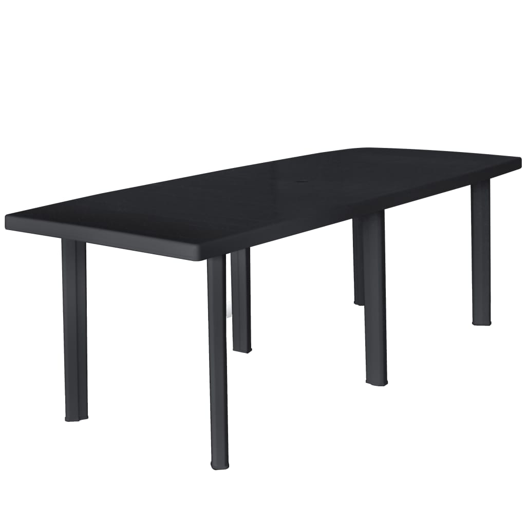 Berkfield Garden Table Anthracite 216x90x72 cm Plastic
