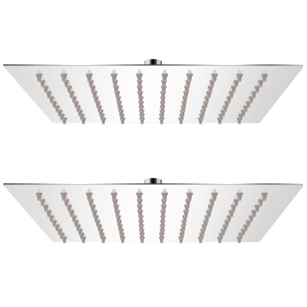 Berkfield Rain Shower Head 2 pcs Stainless Steel 20x20 cm