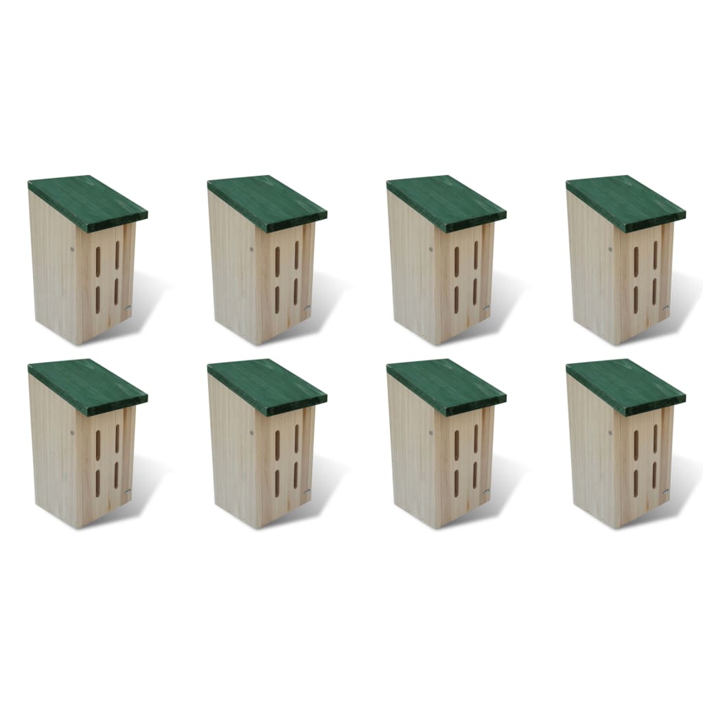 Berkfield Butterfly Houses 8 pcs Wood 14x15x22 cm