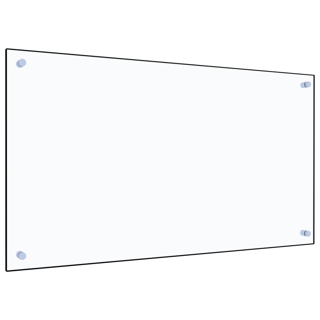 Berkfield Kitchen Backsplash Transparent 90x50 cm Tempered Glass