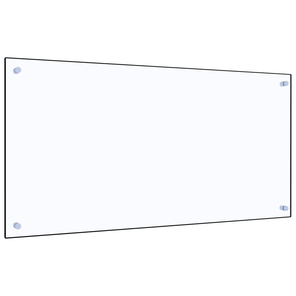 Berkfield Kitchen Backsplash Transparent 100x50 cm Tempered Glass