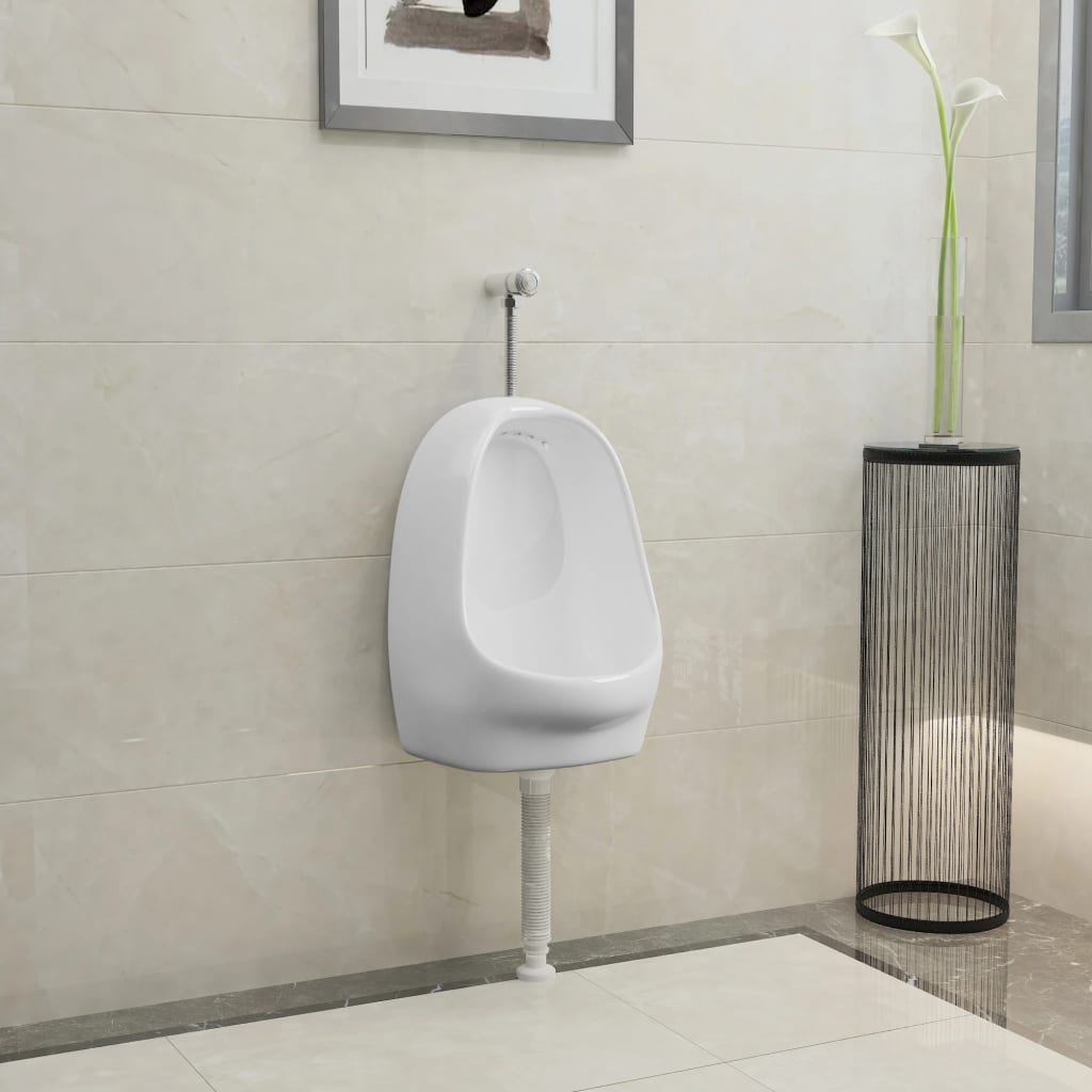 Berkfield Wall Hung Urinal with Flush Valve Ceramic White