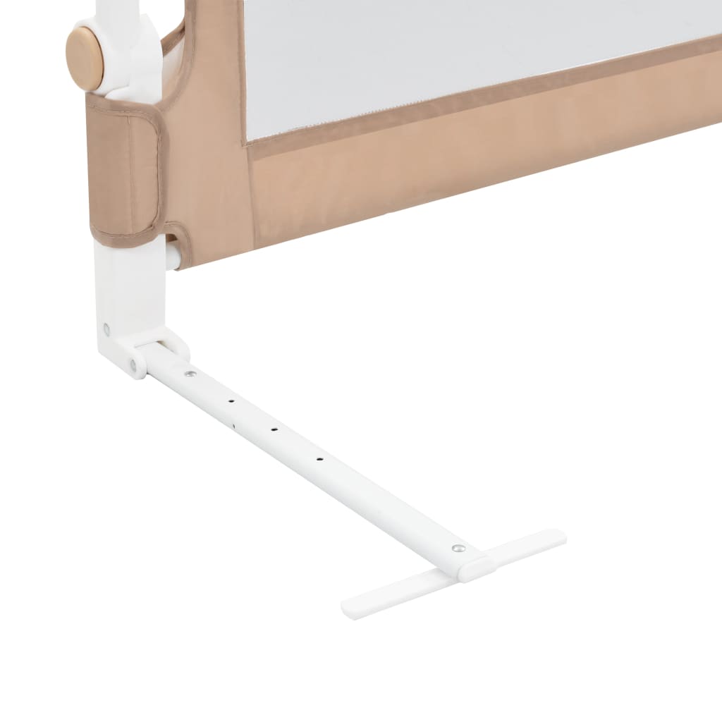 Berkfield Toddler Safety Bed Rail Taupe 120x42 cm Polyester