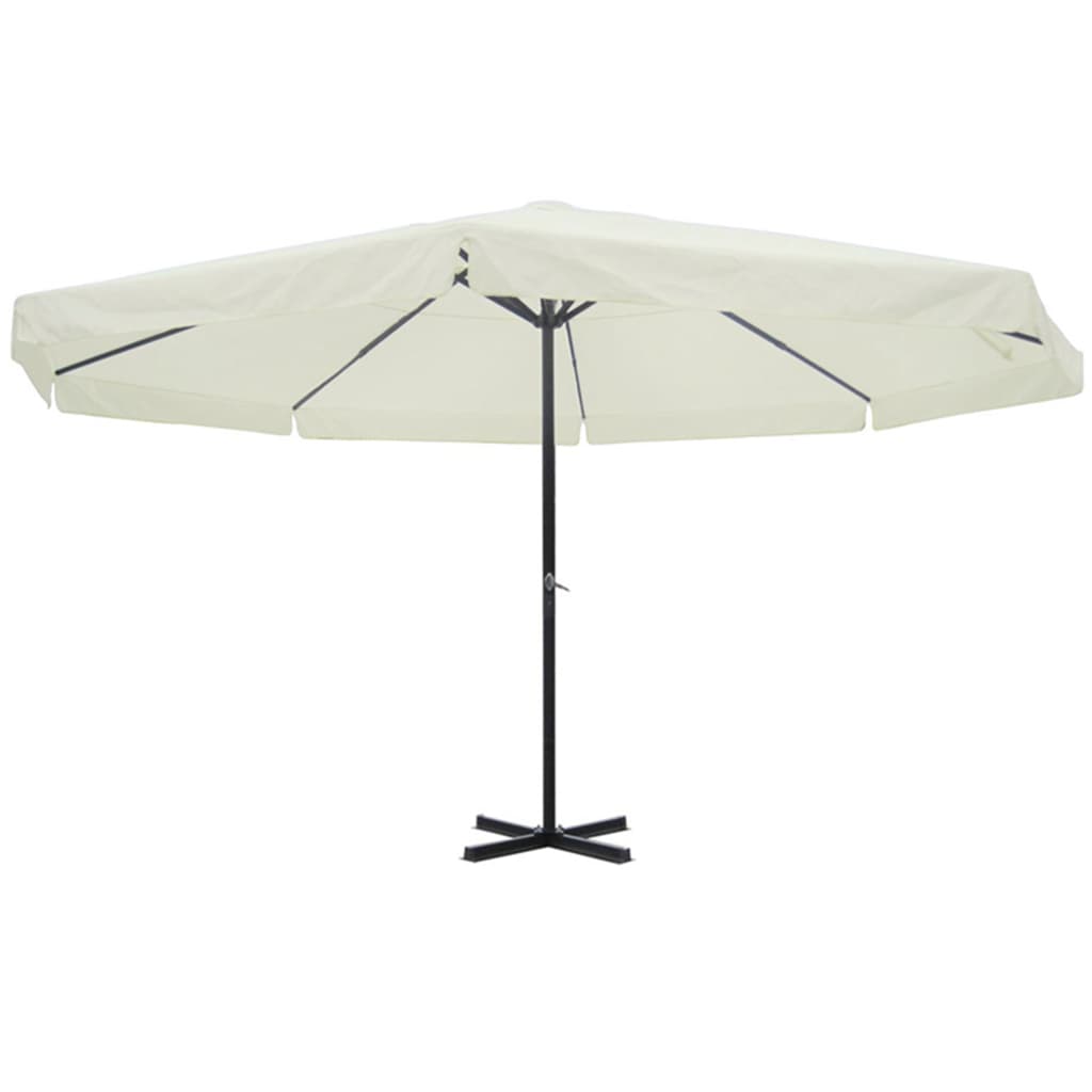 Berkfield Parasol White Aluminium 500 cm