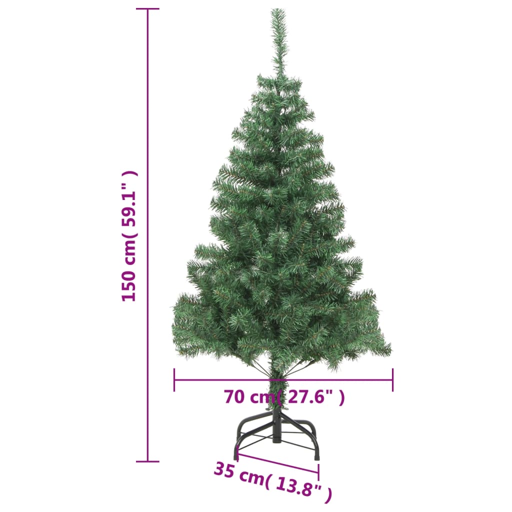 Berkfield Artificial Christmas Tree with Stand 150 cm 380 Branches