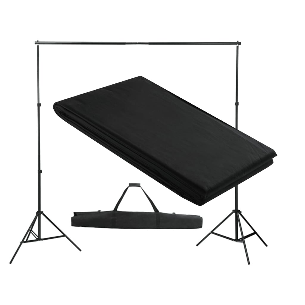 Berkfield Backdrop Support System 300 x 300 cm Black