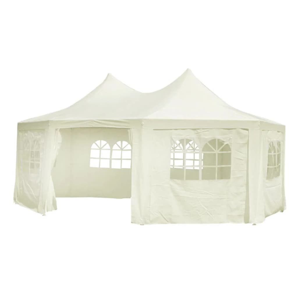 Berkfield Octagonal Party Tent Cream 6 x 4.4 x 3.5 m