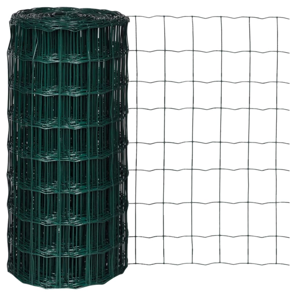 Berkfield Euro Fence Steel 10x0.8 m Green