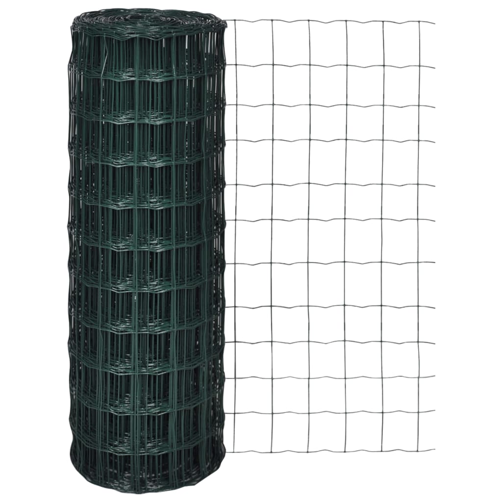 Berkfield Euro Fence Steel 10x1.0 m Green