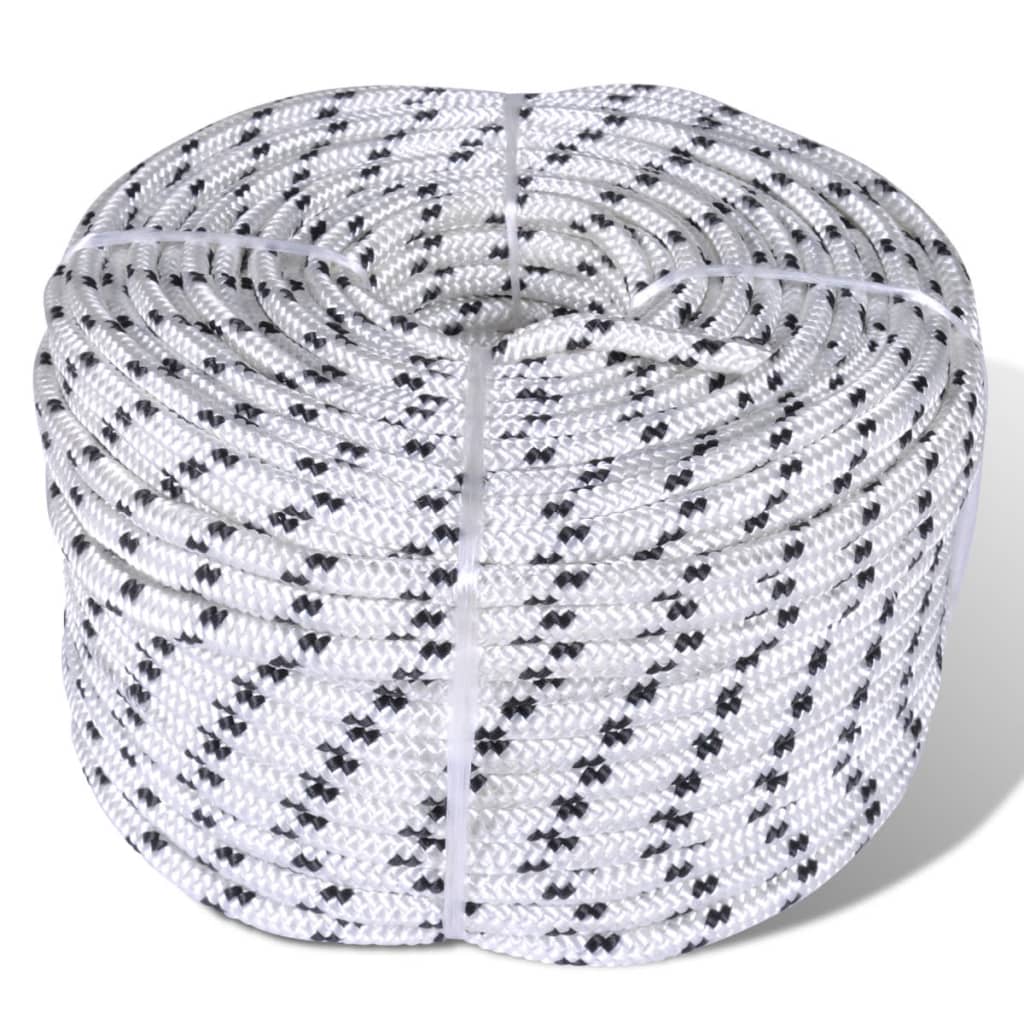 Berkfield Braided Rope Coil Boat Line Polyester 6 mm x 50 m