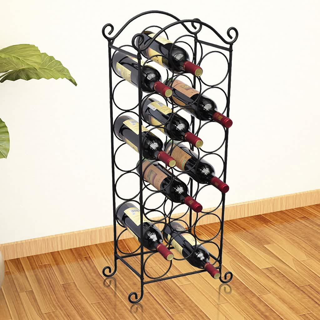 Berkfield Wine Rack for 21 Bottles Metal