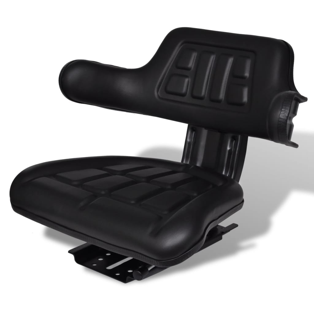 Berkfield Tractor Seat with Backrest Black