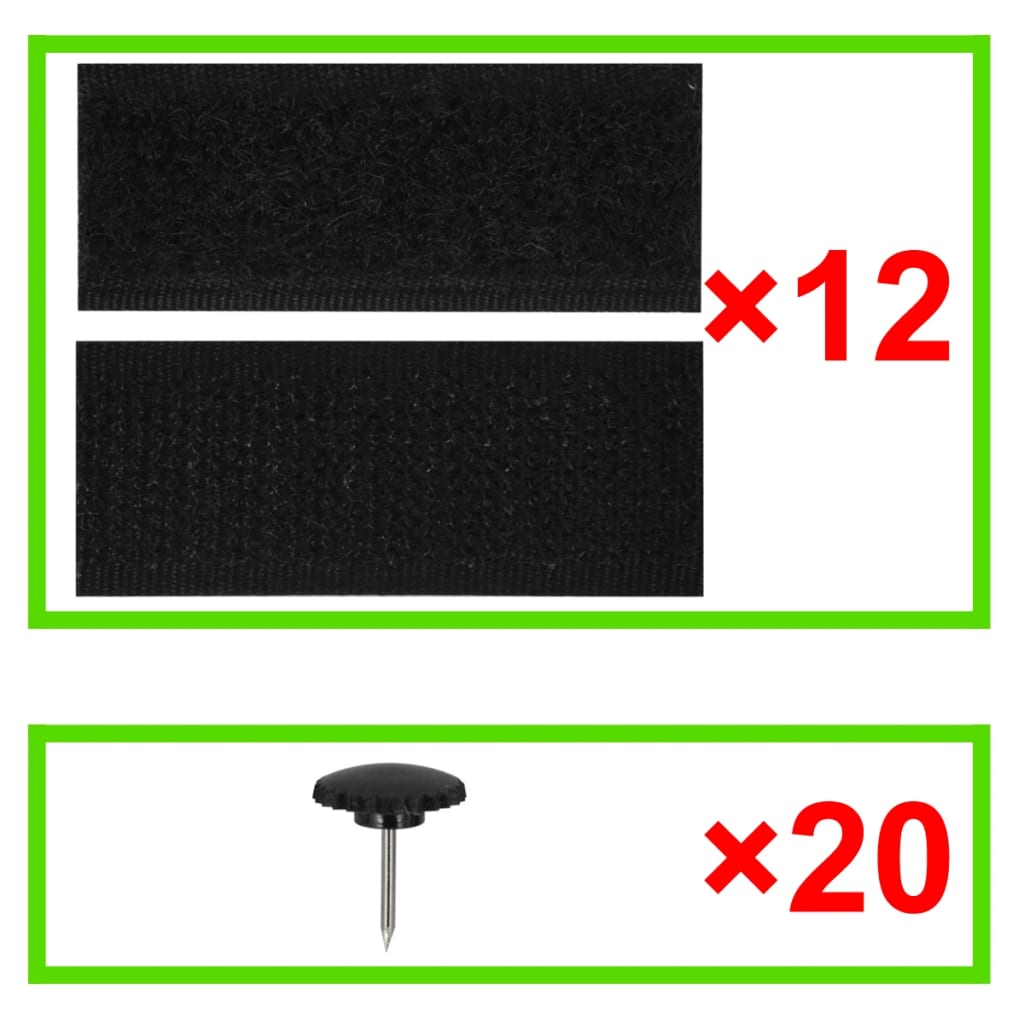 Berkfield Insect Door Curtain 210 x 100 cm 2 pcs Magnet Black