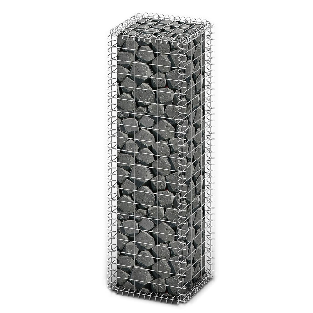 Berkfield Gabion Basket with Lids Galvanised Wire 100 x 30 x 30 cm