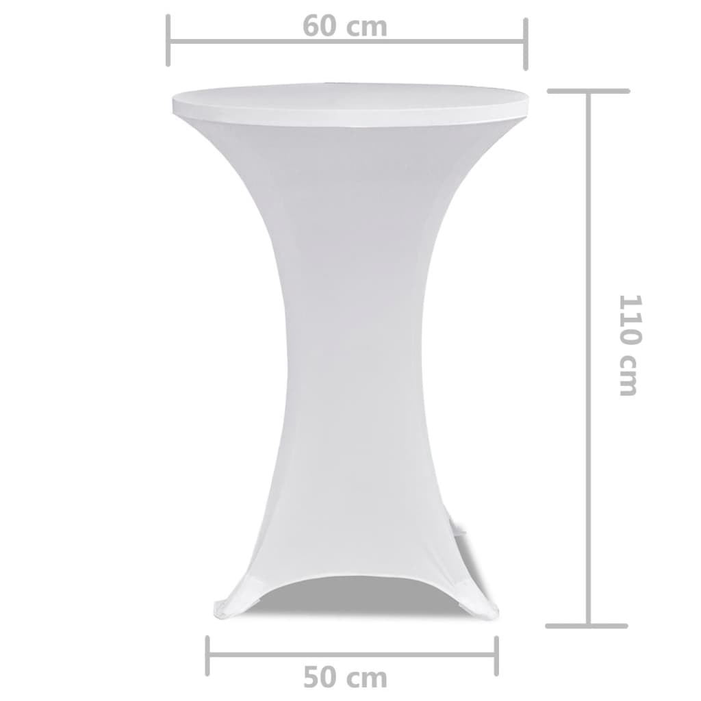 Standing Table Cover �_�”�_ 60cm White Stretch 2 pcs