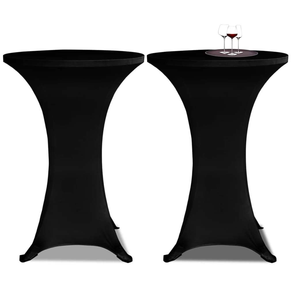 Standing Table Cover �_�”�_60cm Black Stretch 2 pcs
