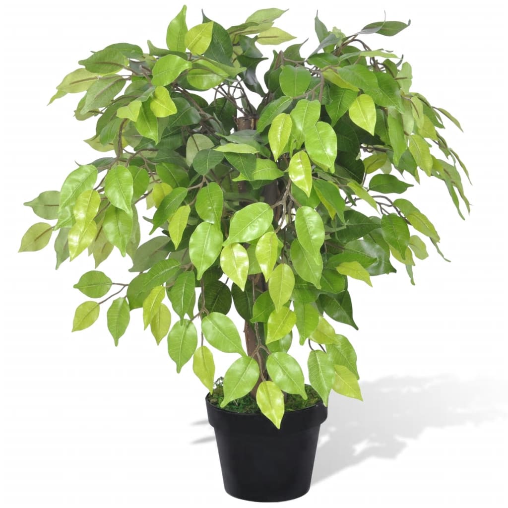 Berkfield Artificial Dwarf Ficus with Pot 60 cm