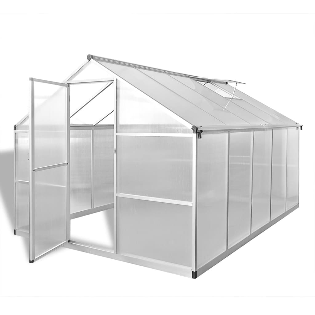 Berkfield Reinforced Aluminium Greenhouse with Base Frame 7.55 m�__