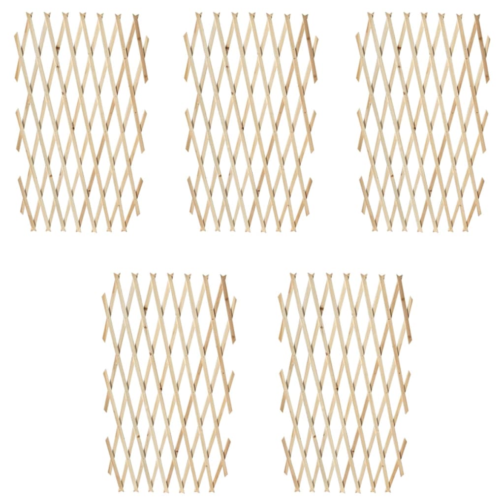 Berkfield Trellis Fence 5 pcs Solid Wood 180x90 cm