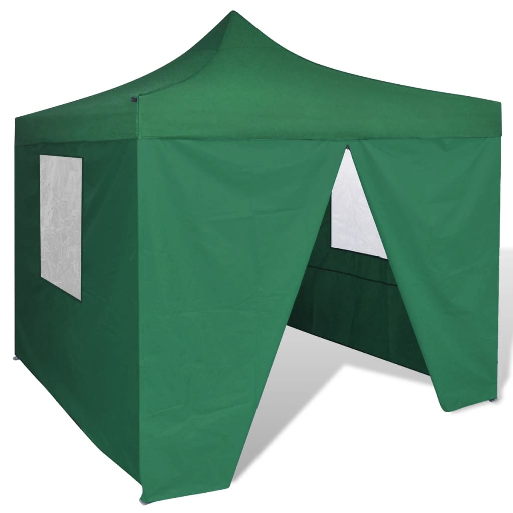 Berkfield Foldable Tent 3x3 m with 4 Walls Green