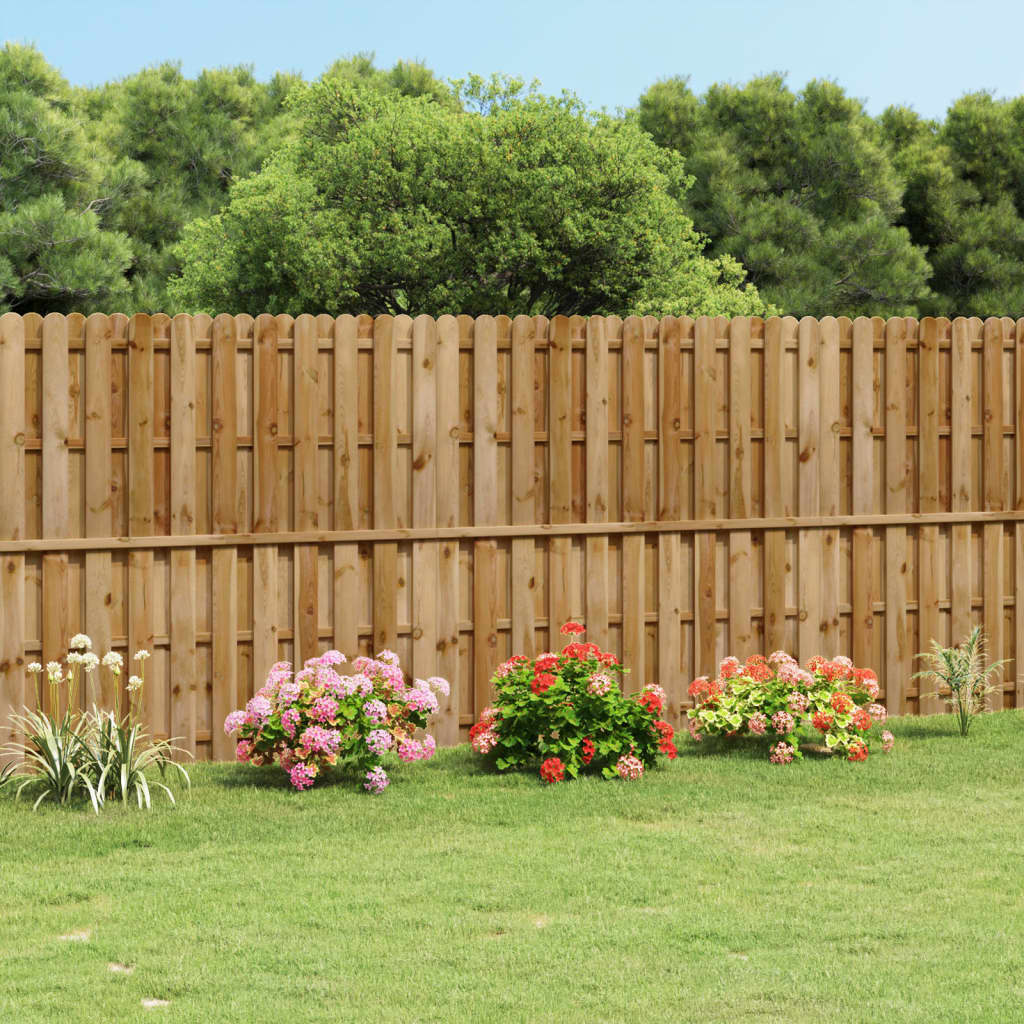 Berkfield Hit and Miss Fence Panel Pinewood 180x180 cm