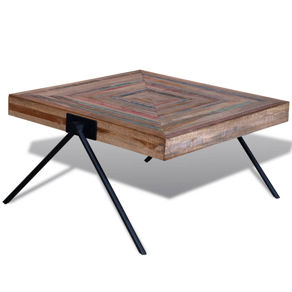 Berkfield Coffee Table with V-shaped Legs Reclaimed Teak Wood