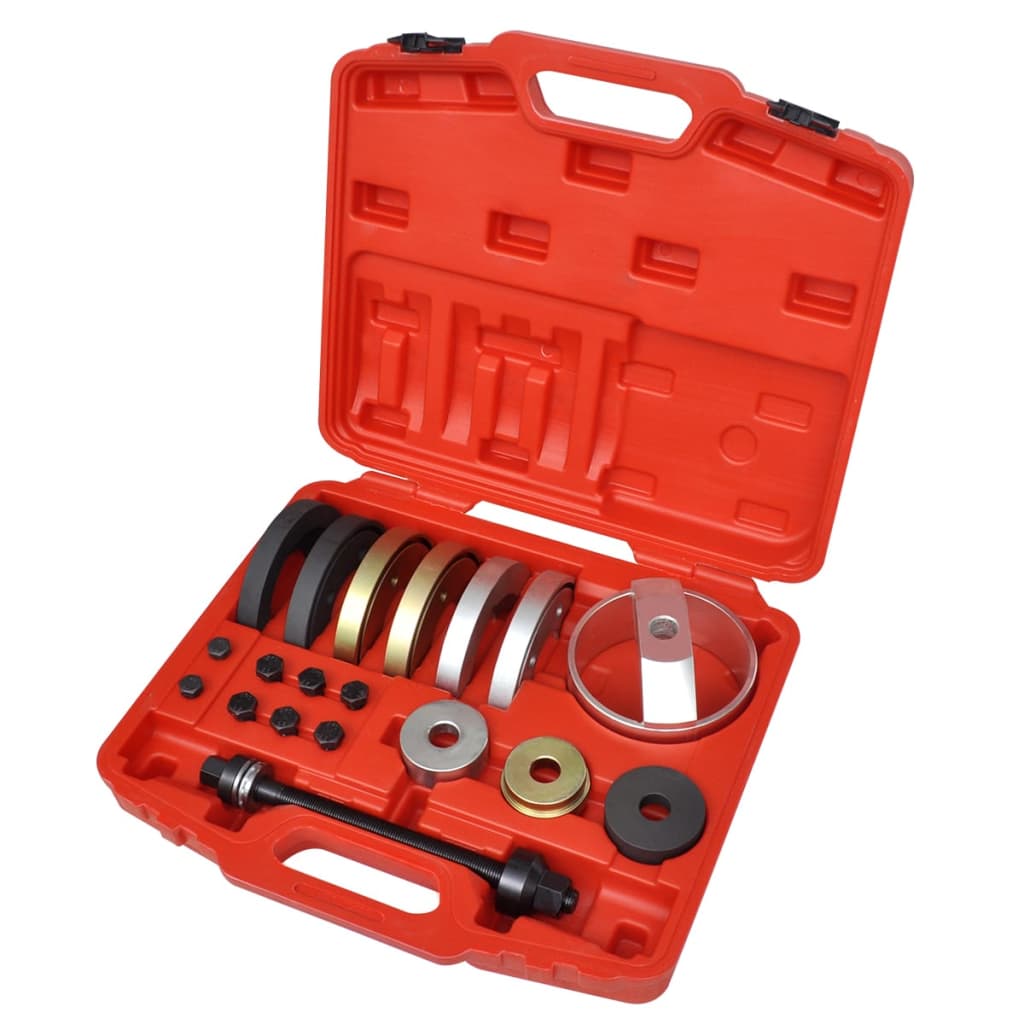Berkfield 19 pcs Tool Set for Compact Wheel Hub Bearing Unit 62 mm, 66 mm, 72 mm