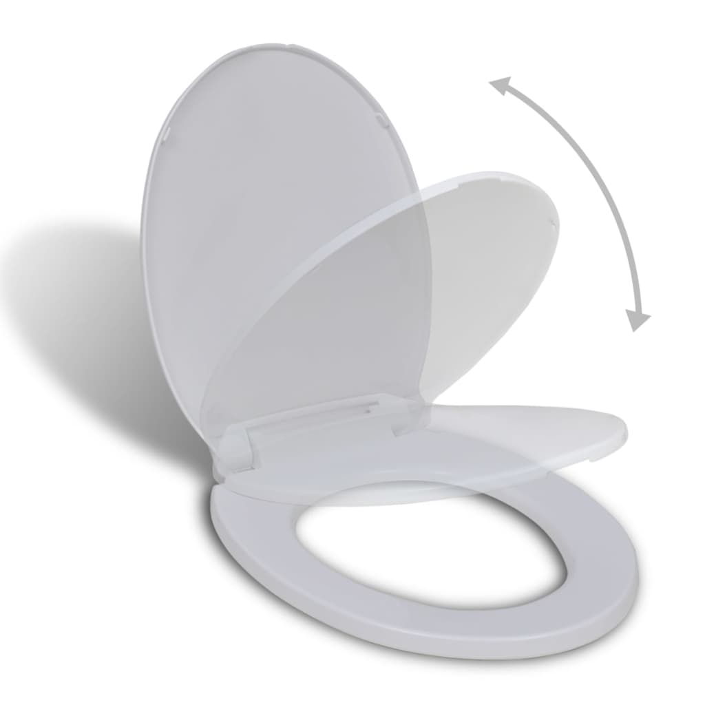 Berkfield Soft-close Toilet Seat White Oval
