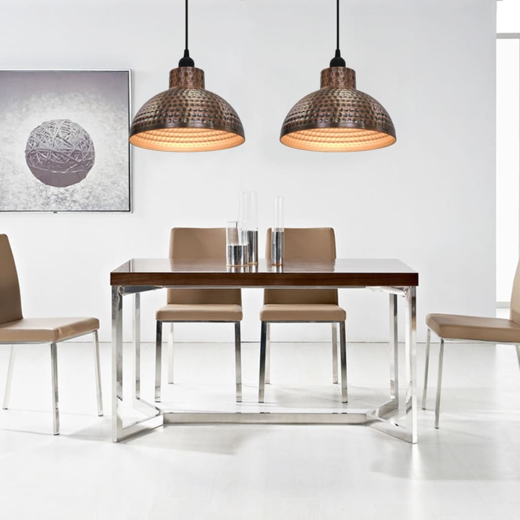 Berkfield Ceiling Lamps 2 pcs Semi-spherical Copper Colour