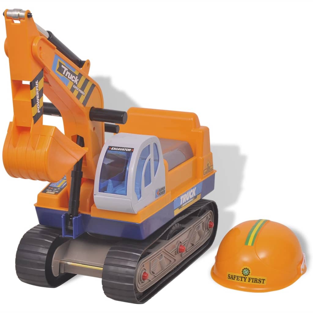 Berkfield Ride-on Excavator Plastic Yellow