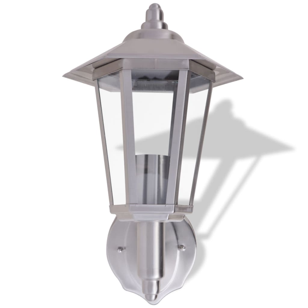 Berkfield Outdoor Uplight Wall Lantern Stainless Steel