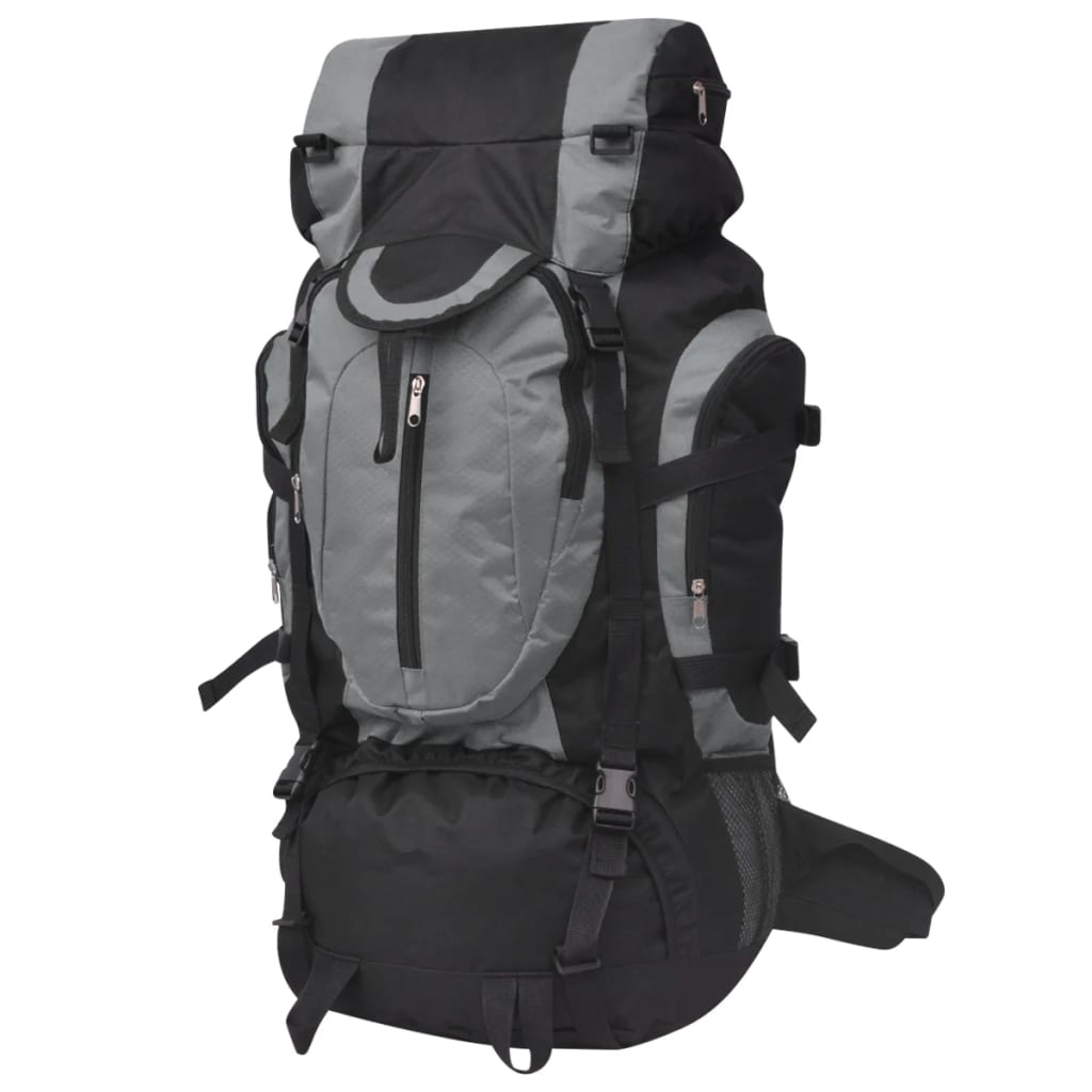 Berkfield Hiking Backpack XXL 75 L Black and Grey