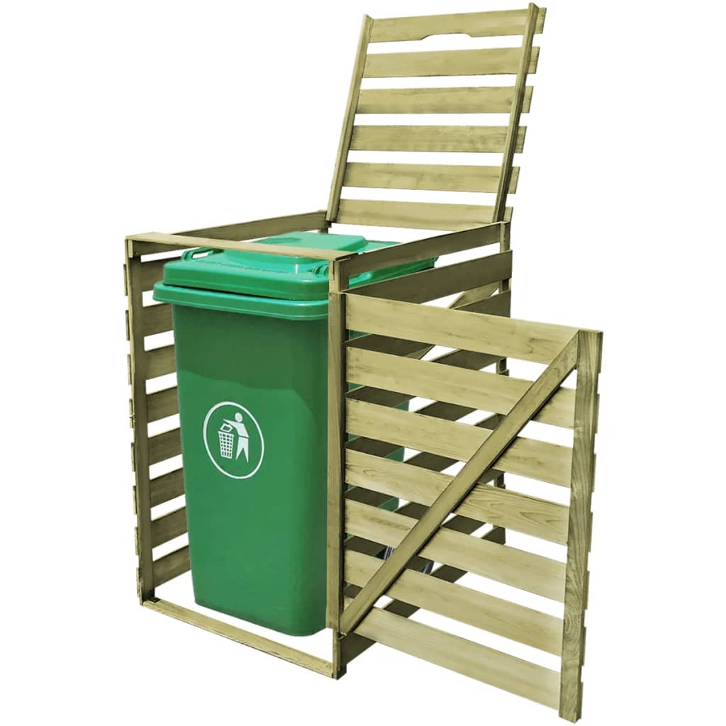 Berkfield Single Wheelie Bin Shed 240 L Impregnated Wood