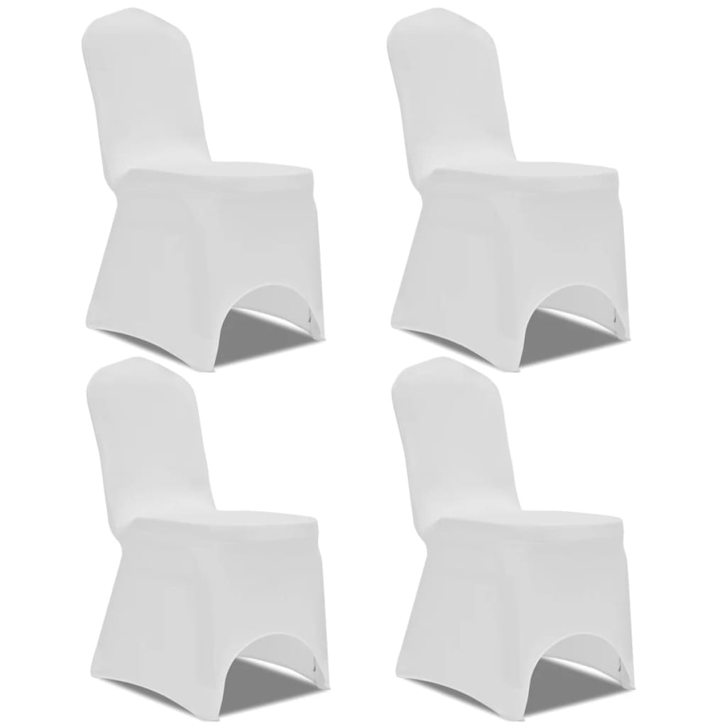 Berkfield Stretch Chair Cover 4 pcs White