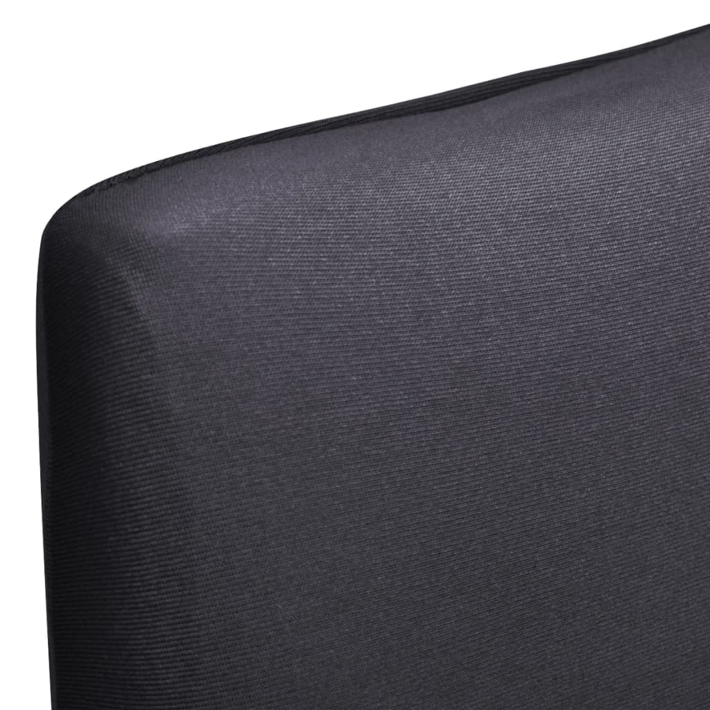 Berkfield Straight Stretchable Chair Cover 6 pcs Anthracite