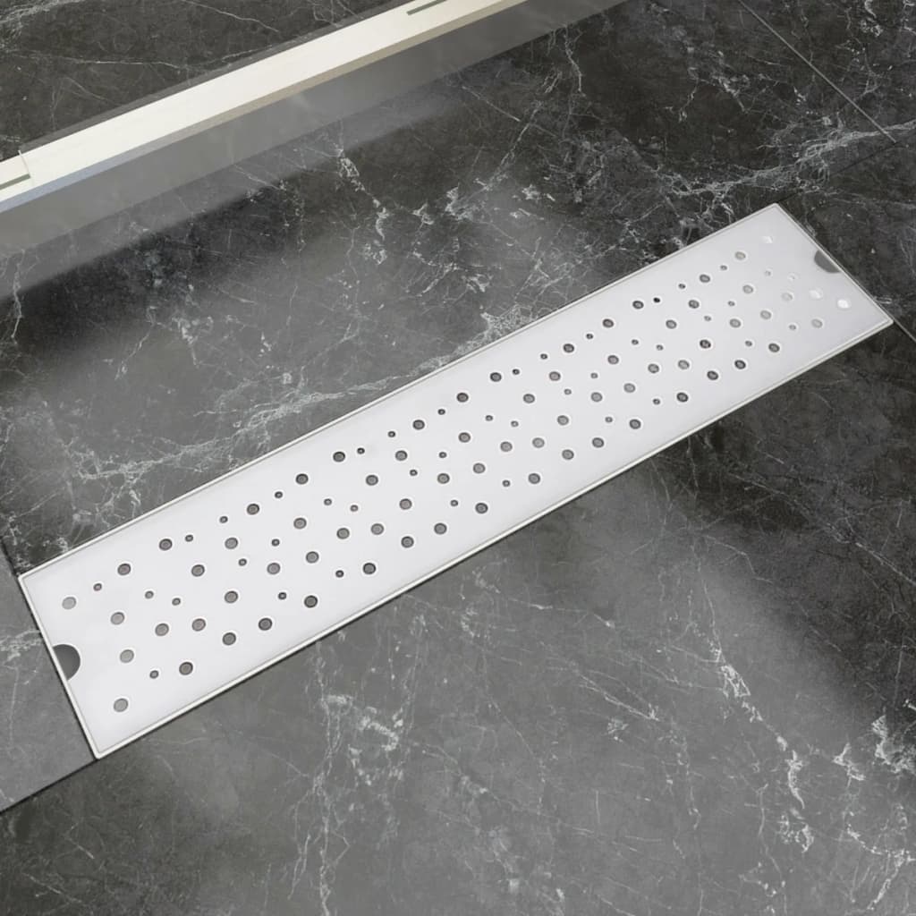 Berkfield Linear Shower Drain Bubble 530x140 mm Stainless Steel