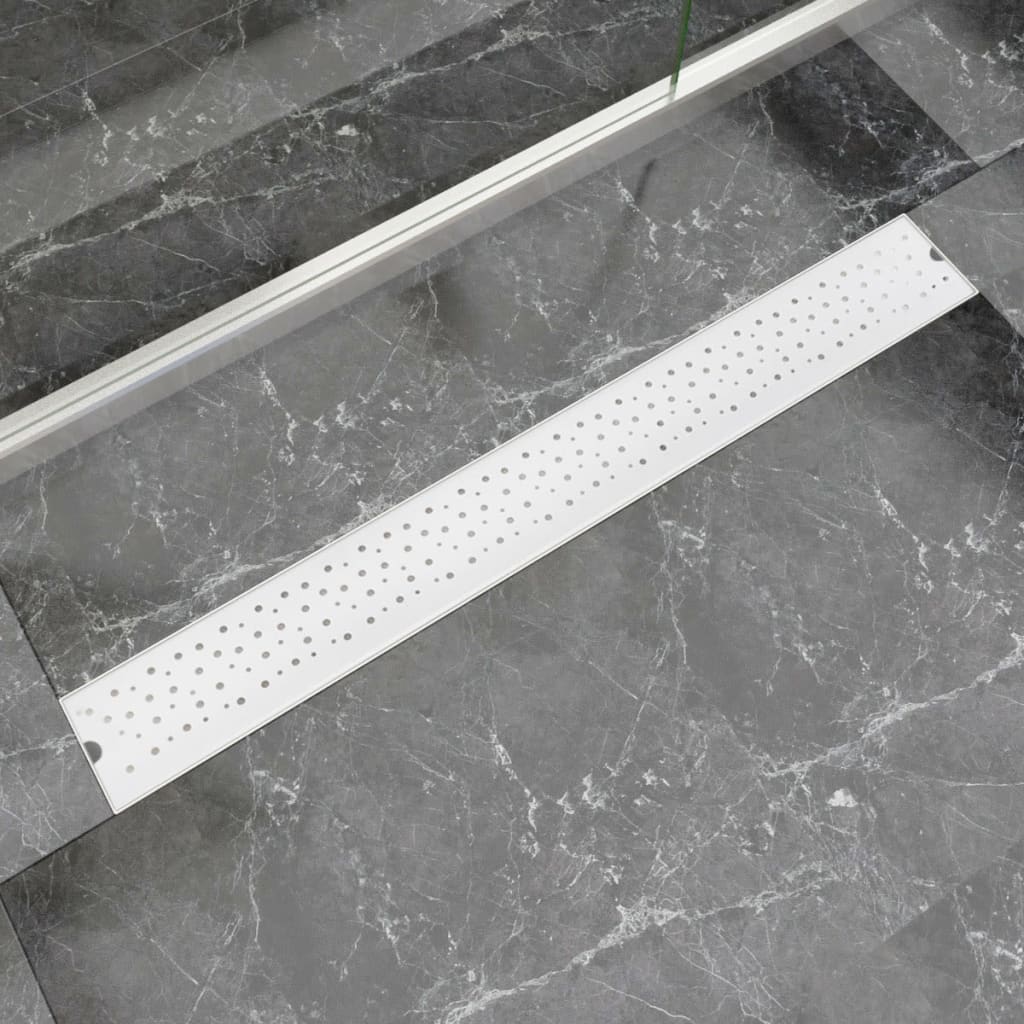 Berkfield Linear Shower Drain Bubble 930x140 mm Stainless Steel