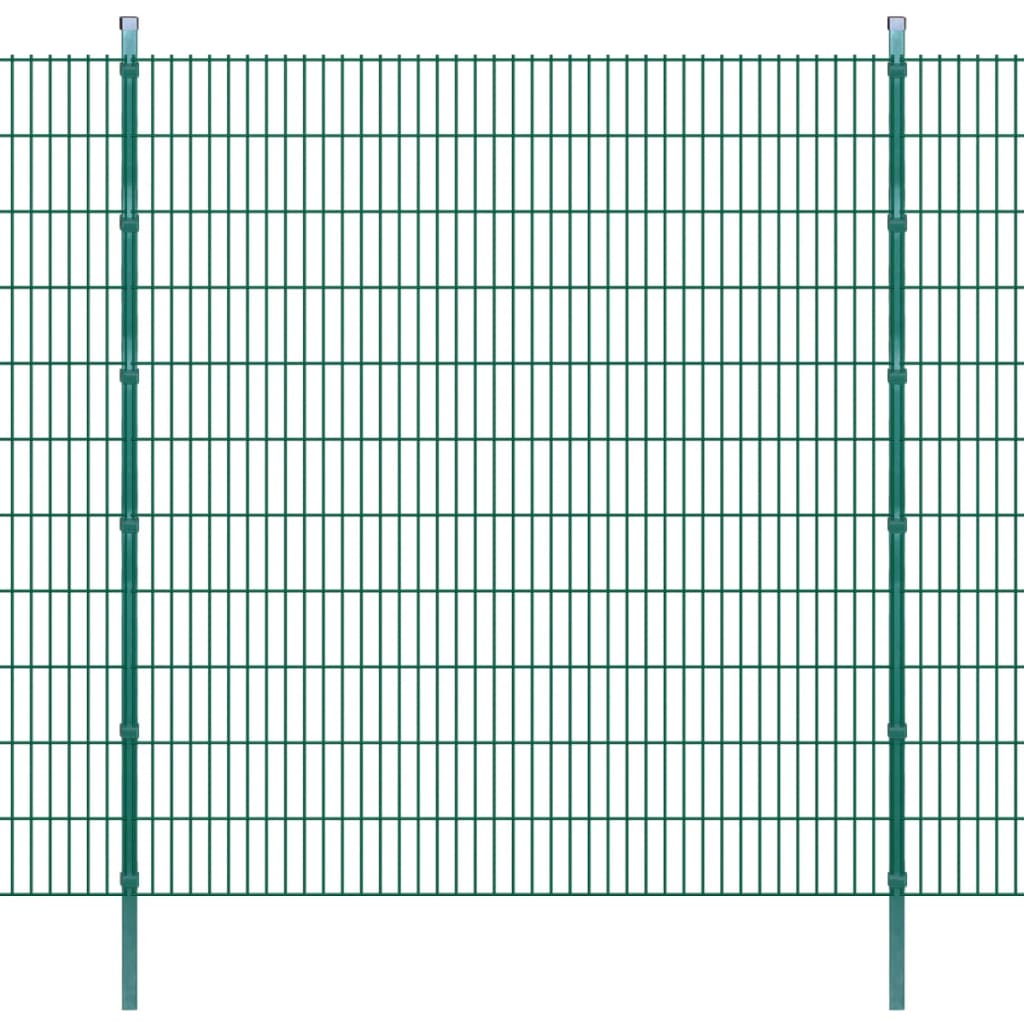 Berkfield 2D Garden Fence Panels & Posts 2008x2230 mm 24 m Green