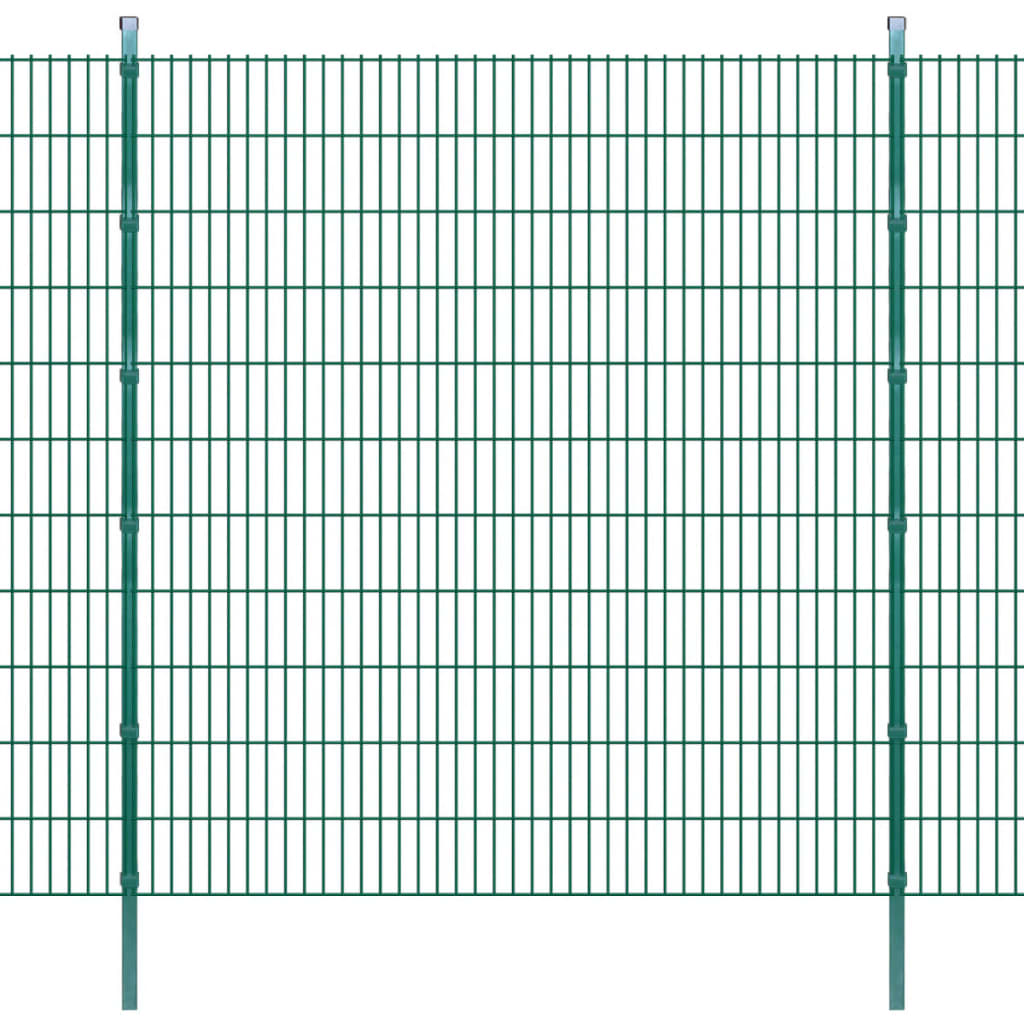 Berkfield 2D Garden Fence Panels & Posts 2008x2230 mm 26 m Green