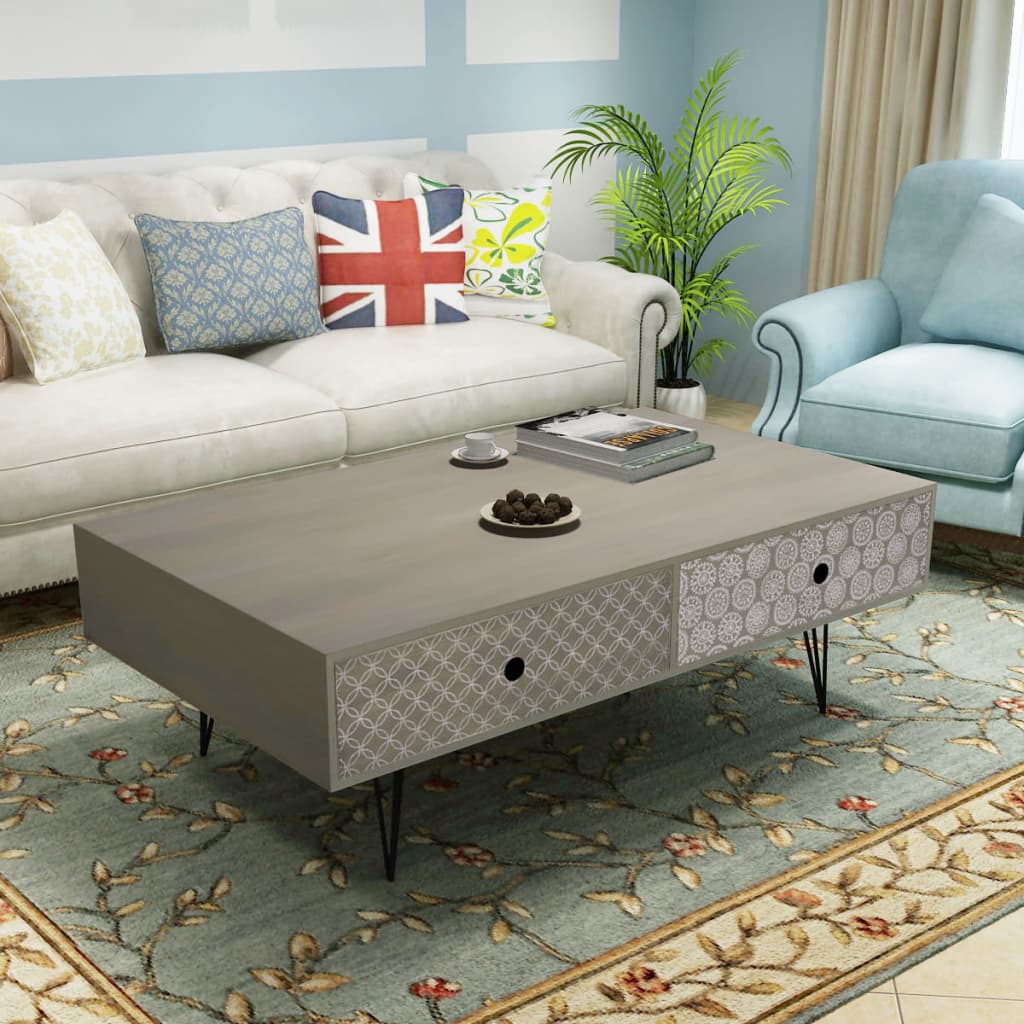 Berkfield Coffee Table 100x60x35 cm Grey