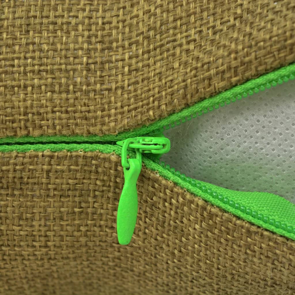 Berkfield Cushion Covers 4 pcs Linen-look Green 50x50 cm