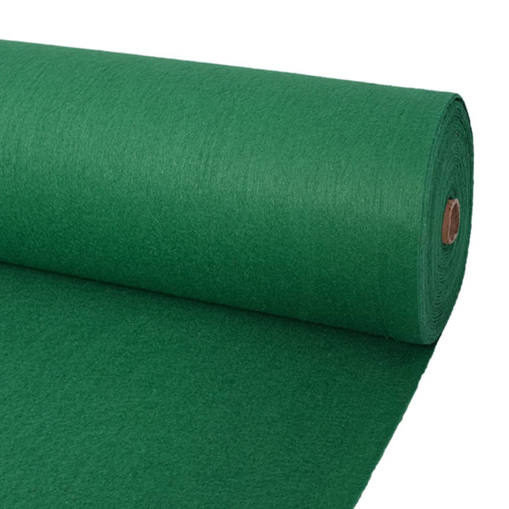 Berkfield Exhibition Carpet Plain 1x12 m Green