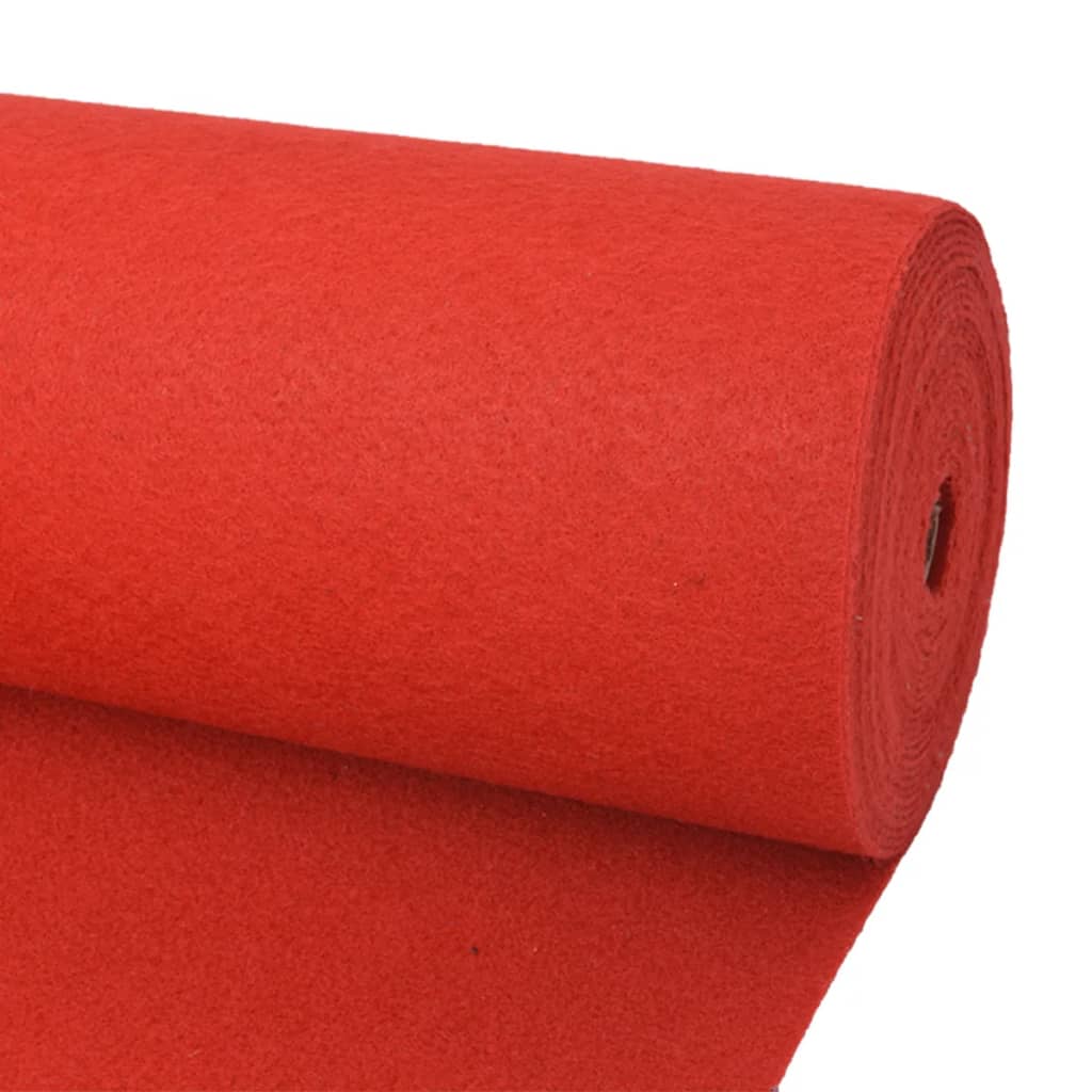 Berkfield Exhibition Carpet Plain 1x24 m Red