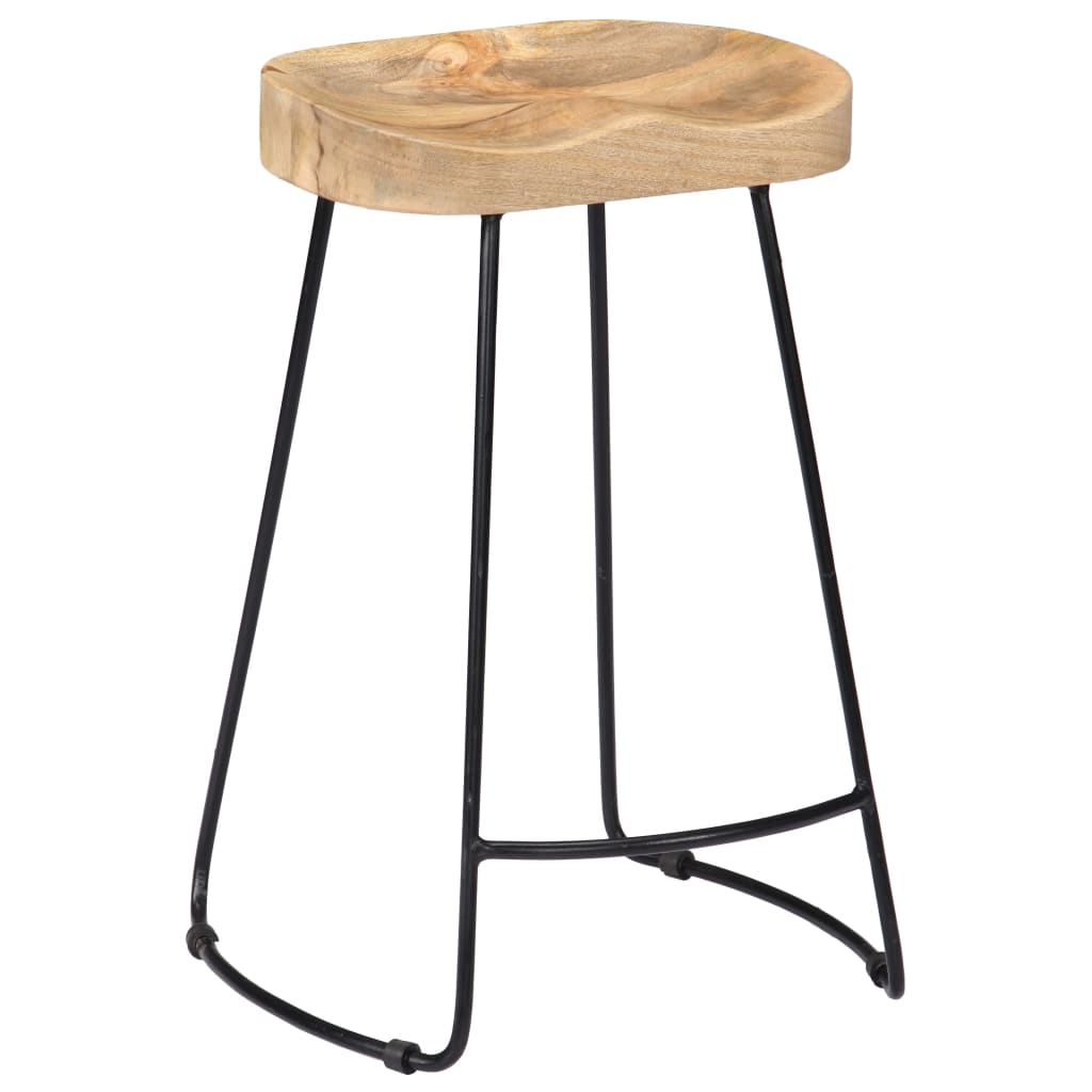 Berkfield Gavin Bar Stools 2 pcs Solid Mango Wood