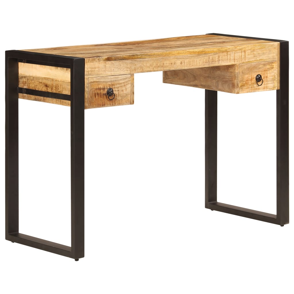 Berkfield Desk with 2 Drawers 110x50x77 cm Solid Mango Wood