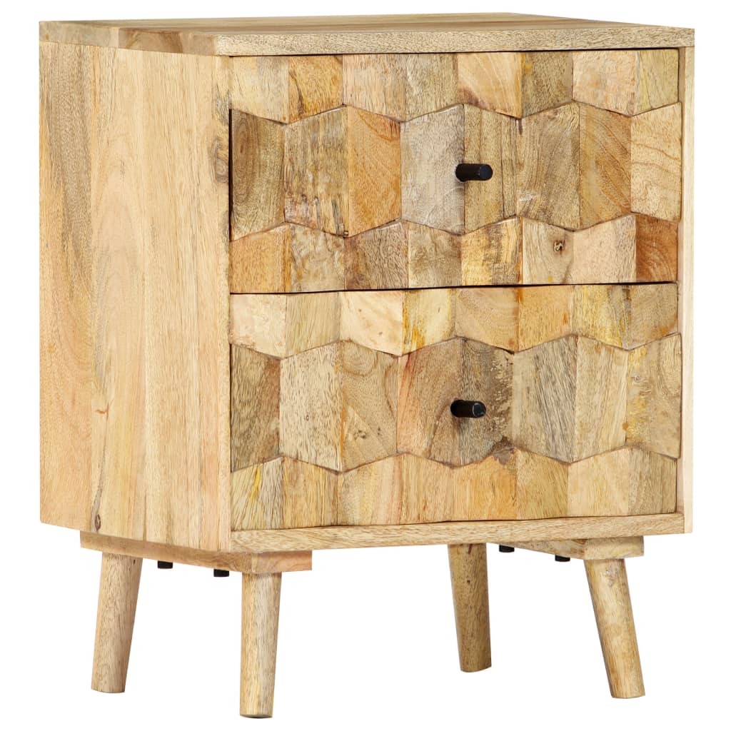 Berkfield Bedside Cabinet 40x30x50 cm Solid Mango Wood